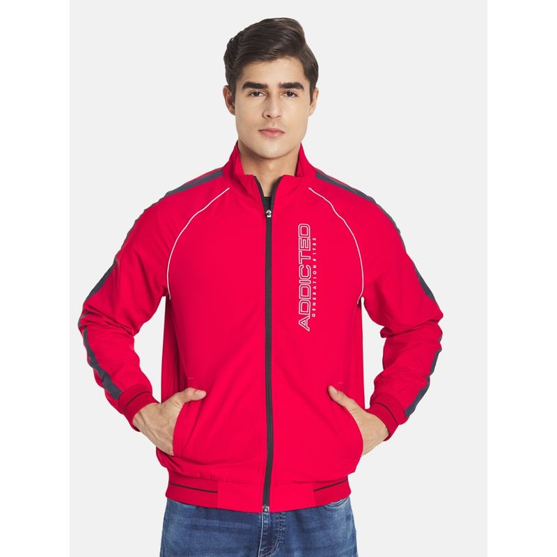 METTLE Men Red Sporty Jacket (L)